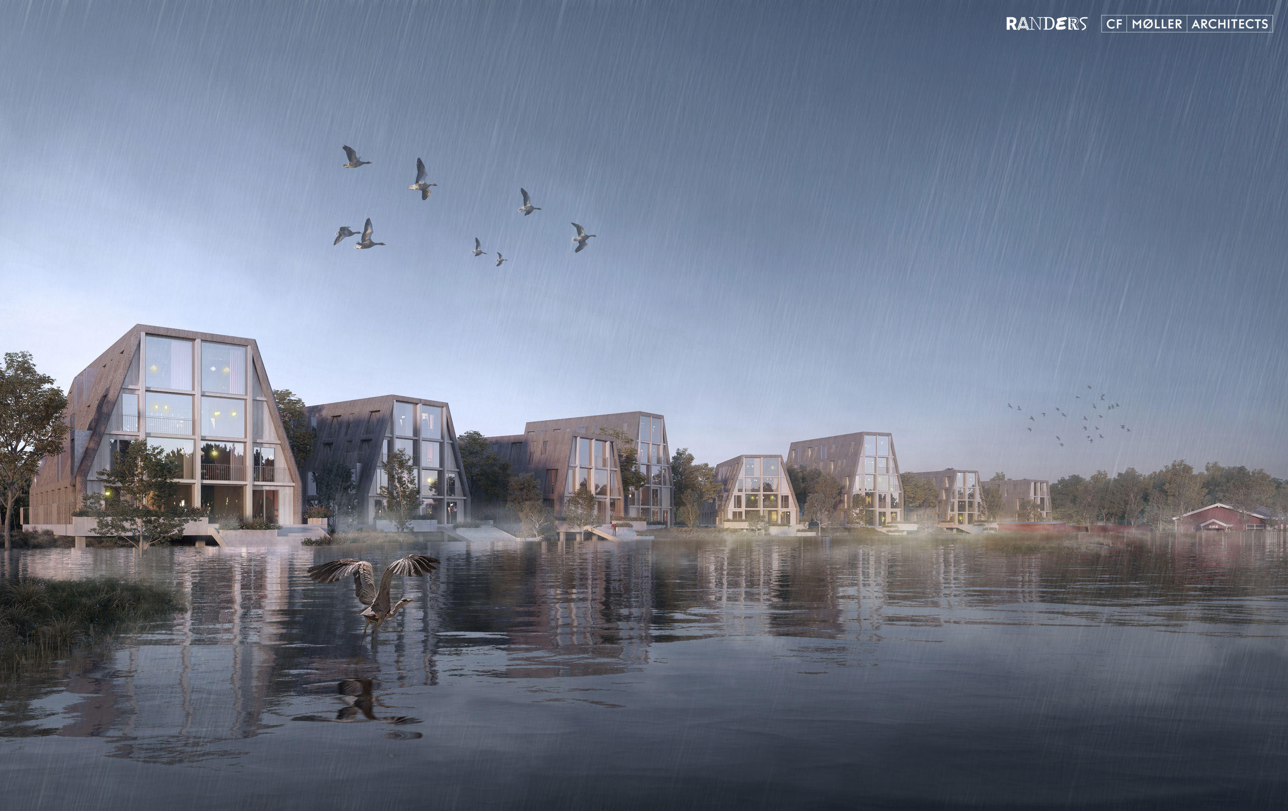 Visualisering af hvordan der vil se ud ved Brotoften ved stormflod.