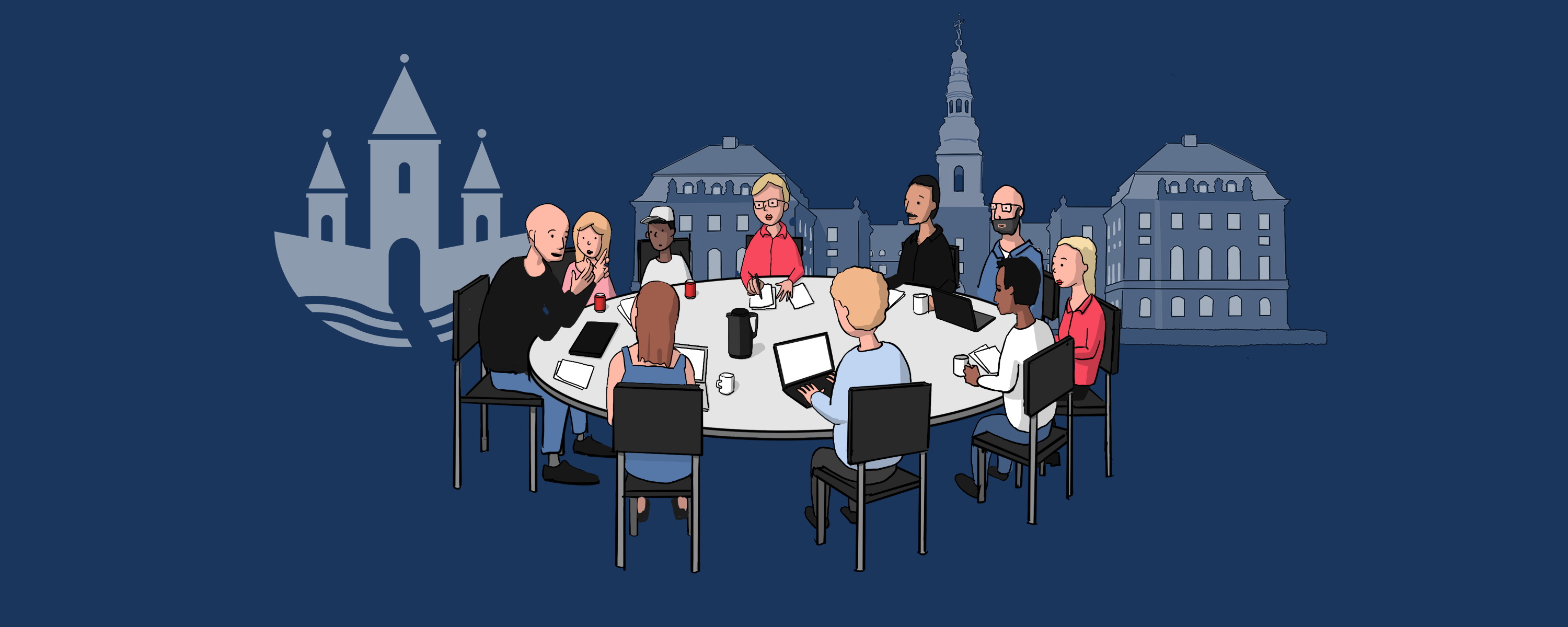 Illustration af skolebestyrelse