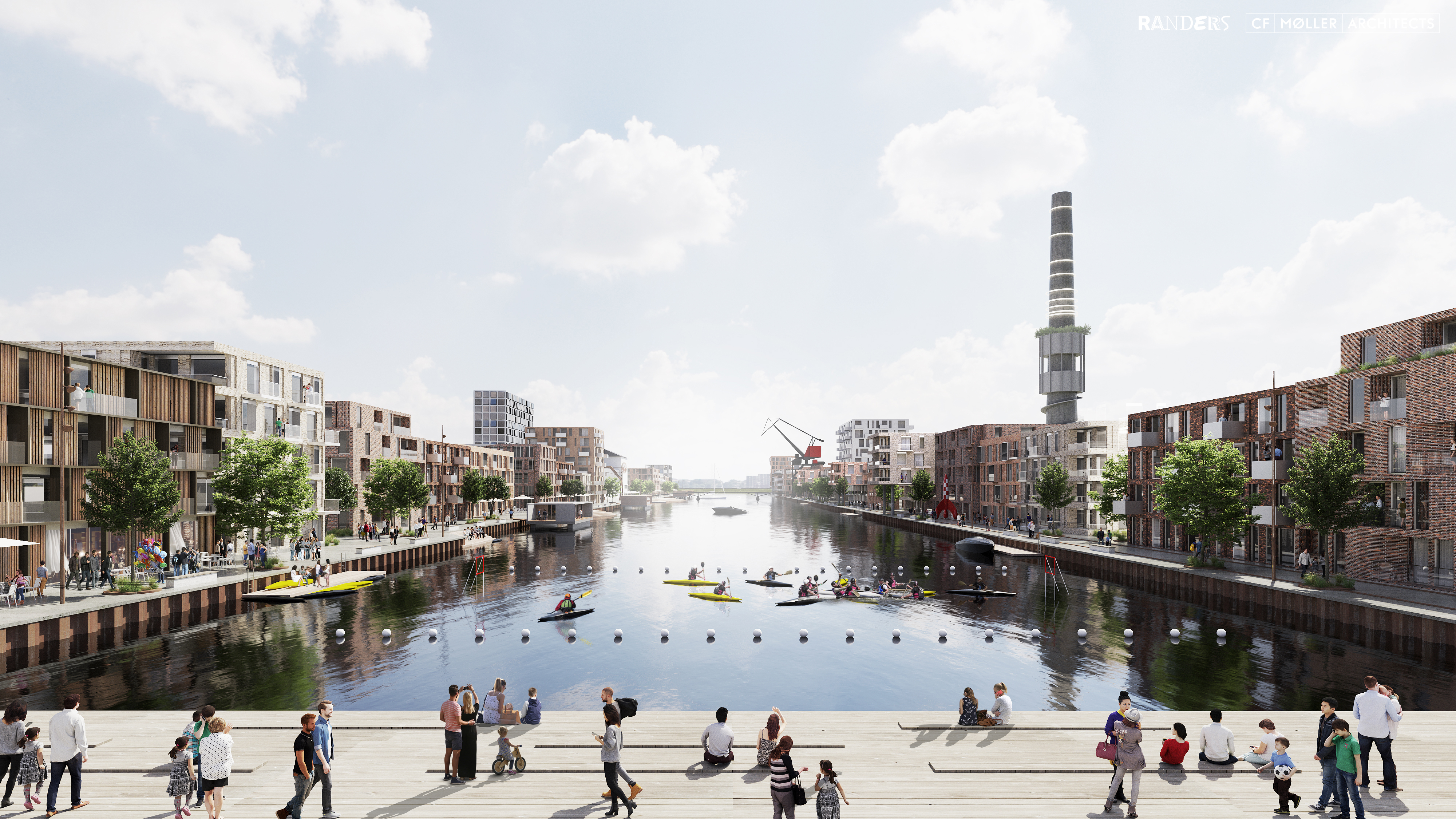 Flodbyen Randers Nordhavnen Scenarie B